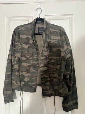 Sanctuary Olive & Dark Green Camo Utility Jacket